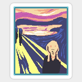 The Scream by Edvard Munch Pixelart Sticker